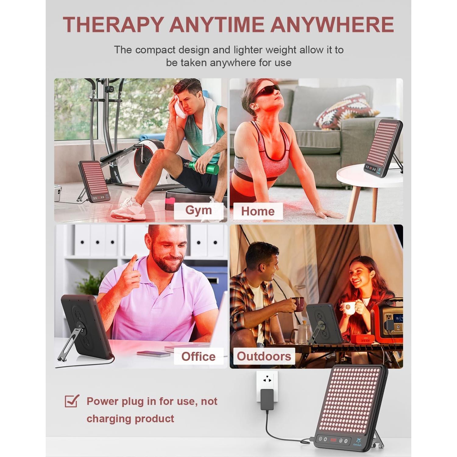 Panel de Terapia de Luz Roja Astarexin 225 LEDs 660nm 850nm