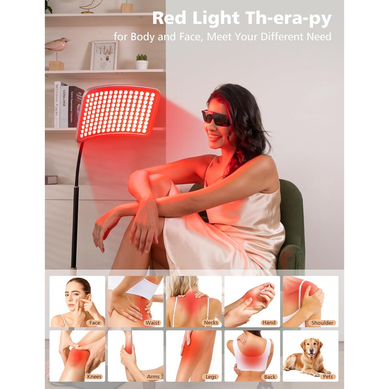 Panel de Luz Roja Aulanto 280 LEDs, Terapia Infrarroja 660nm/850nm