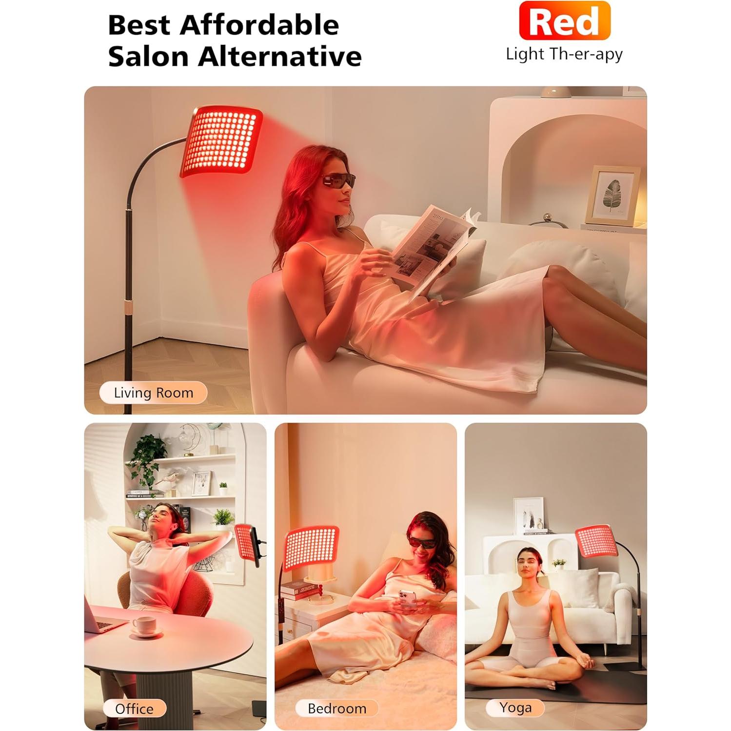 Panel de Luz Roja Aulanto 280 LEDs, Terapia Infrarroja 660nm/850nm