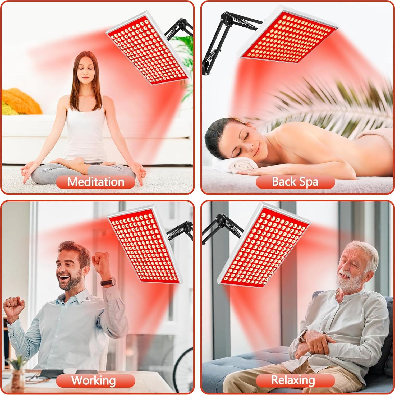 Lámpara de Terapia de Luz Roja DUGSDG 150 LEDs 660nm 850nm