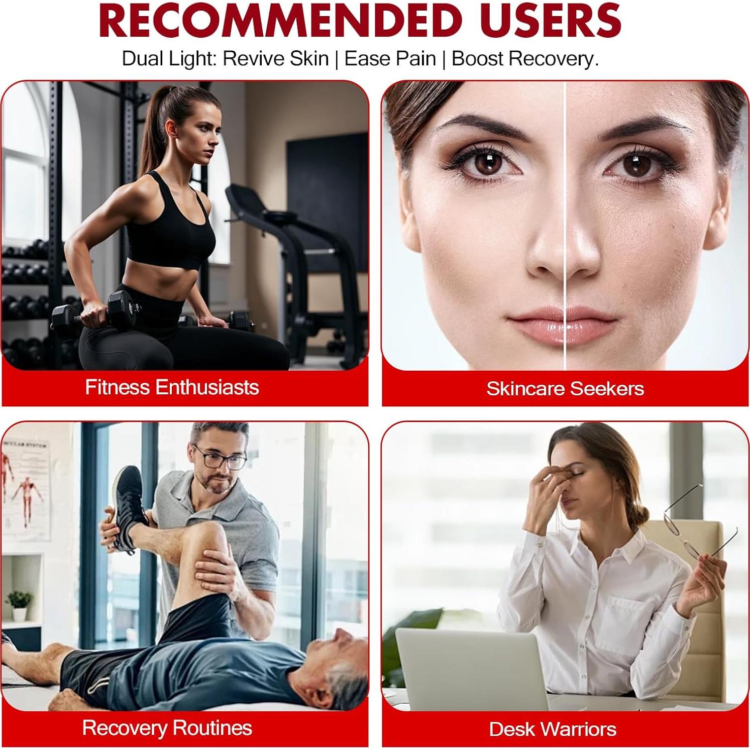 Lámpara de Terapia de Luz Roja Auraflux P1, 18 LEDs, 54W