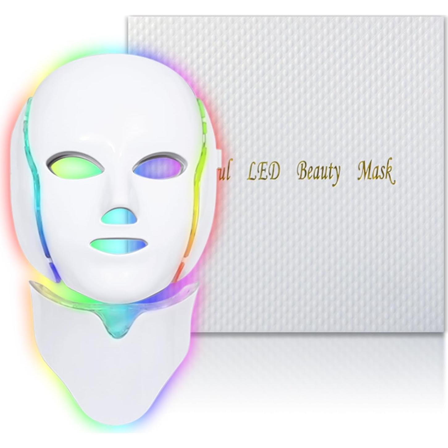 Máscara de Terapia de Luz LED 7 Colores SDKWDH Facial