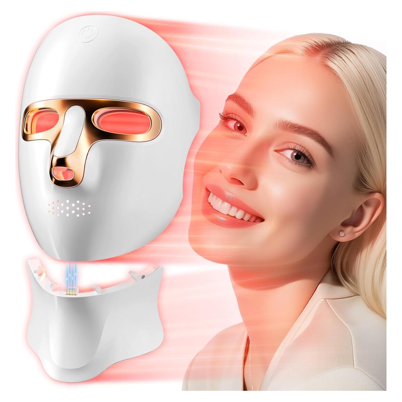 Máscara de Terapia de Luz Roja ONLUKY LED Recargable USB