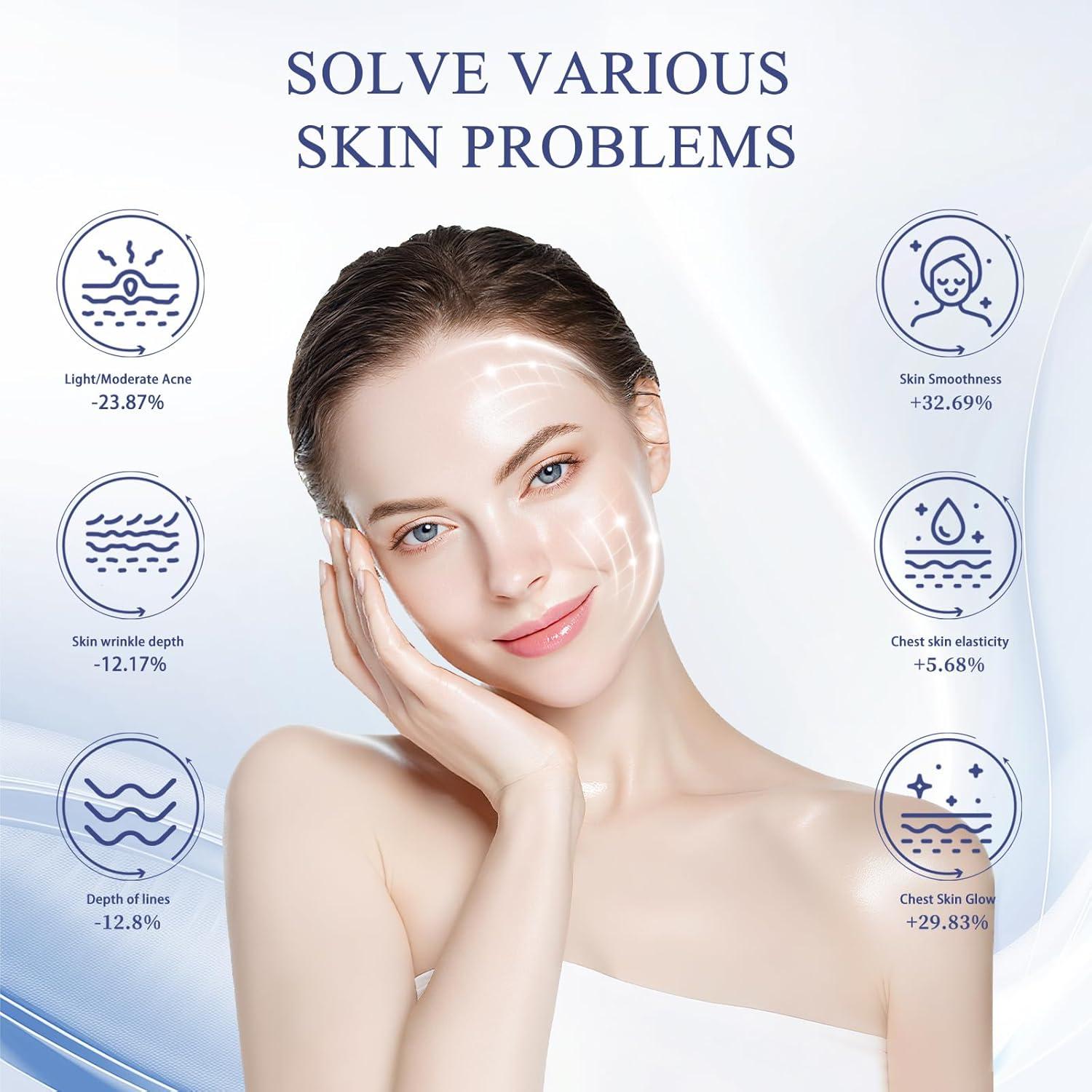 Máscara de Terapia de Luz LED Rosa para Cara y Cuello