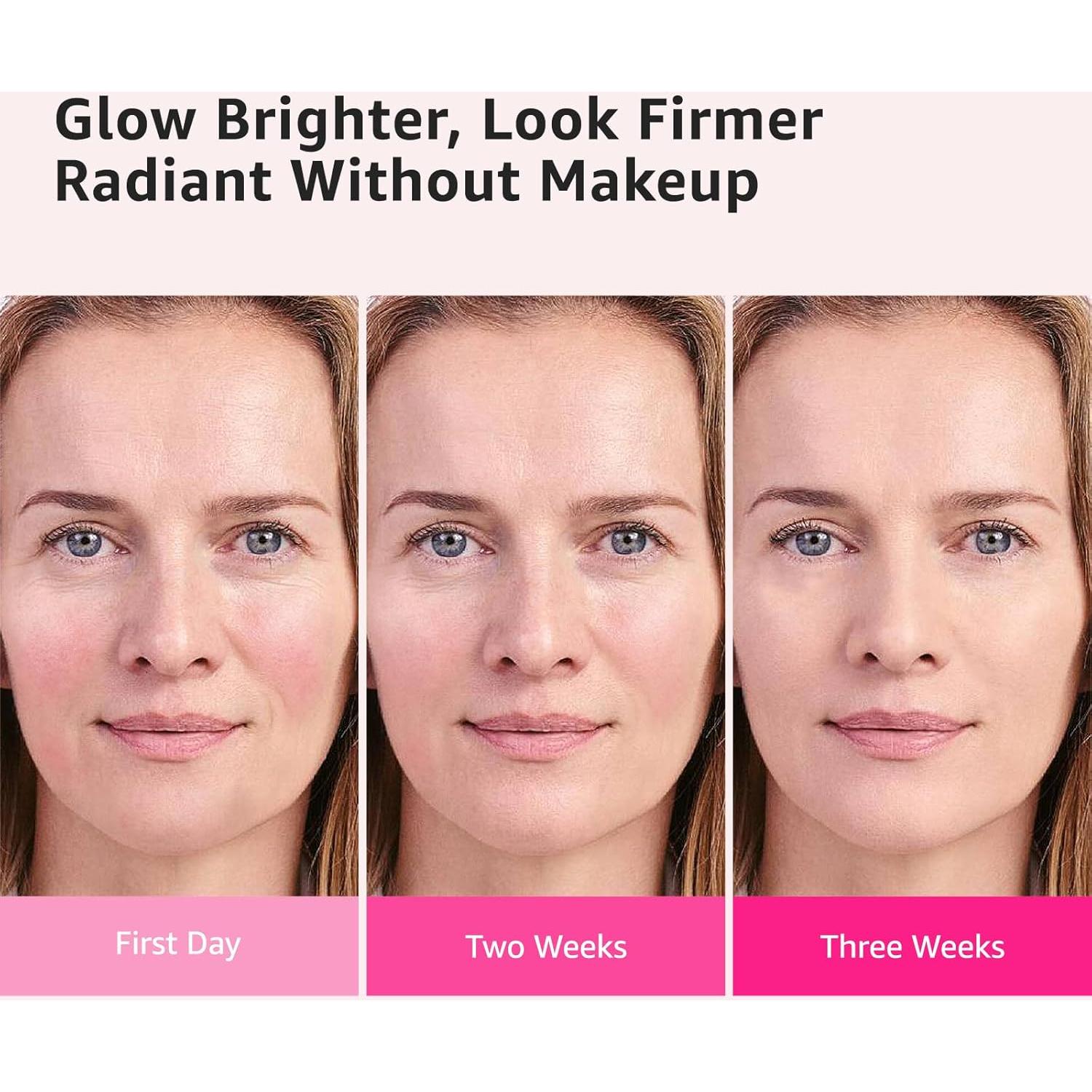 Máscara de Terapia de Luz Roja LED 7 Colores Ergonomica Rosa