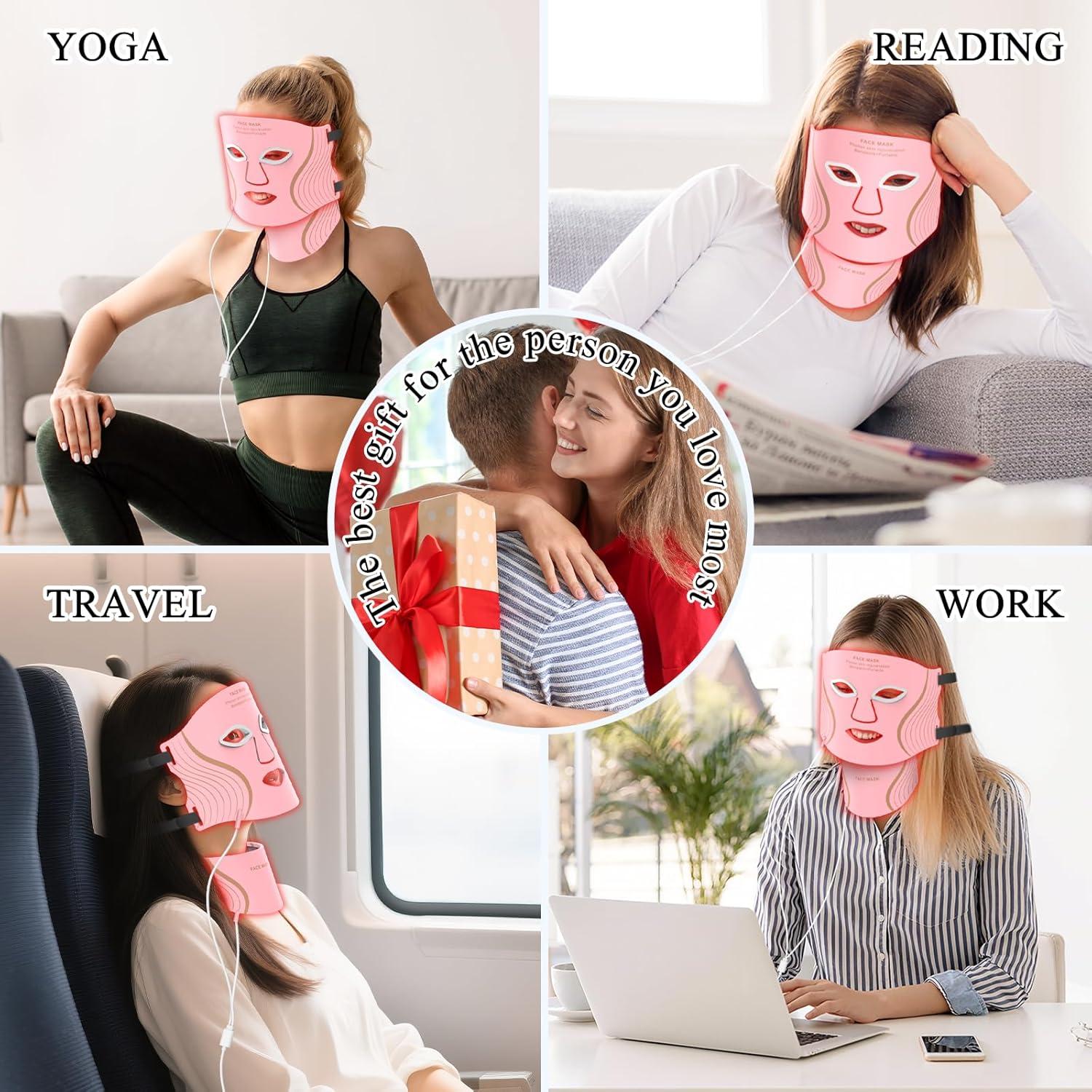 Máscara de Terapia de Luz Roja LED Antienvejecimiento 309 LEDs