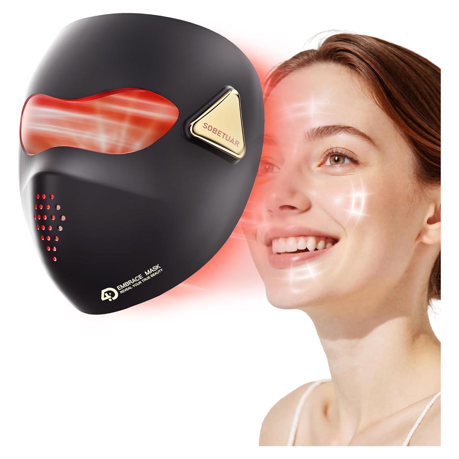 Máscara Facial LED 4D iQLED Terapia de Luz Roja 625nm