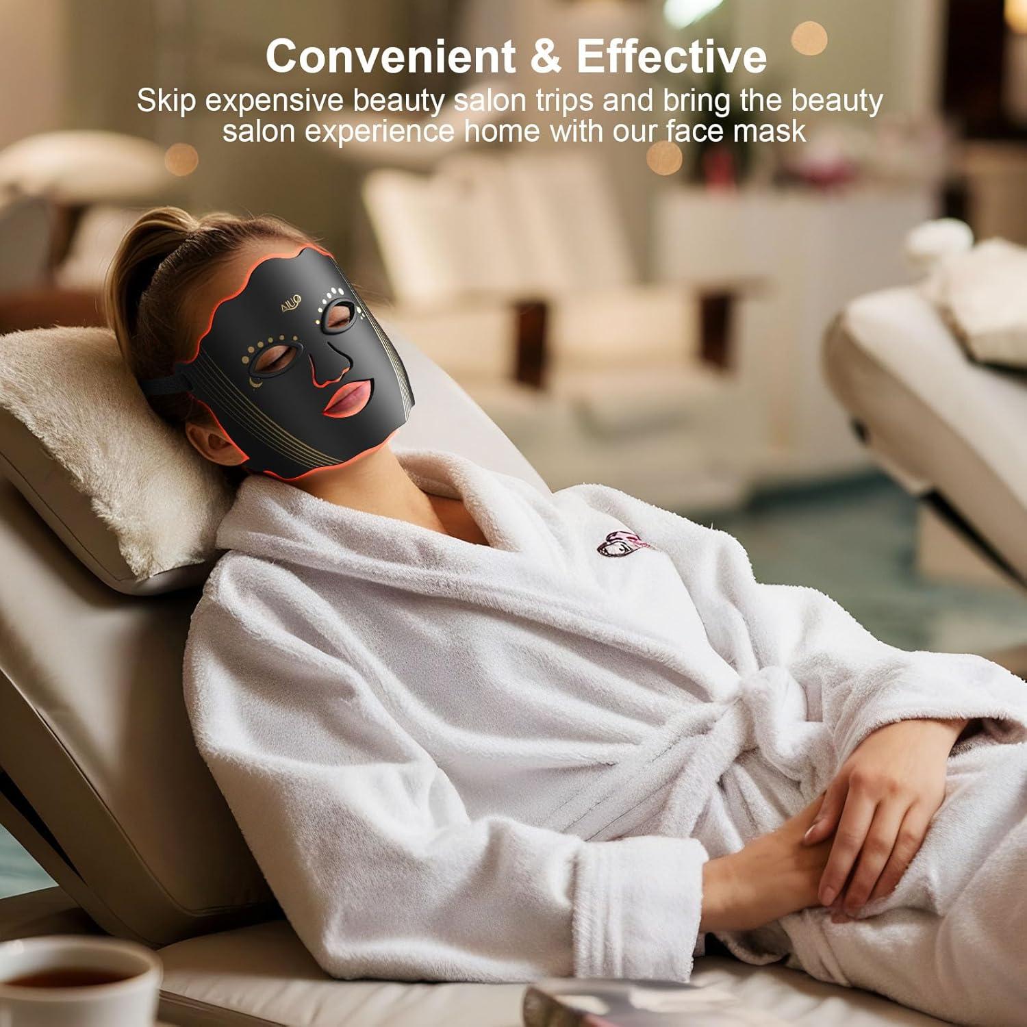 Máscara de Terapia de Luz Roja AIUO FM-01 LED Recargable