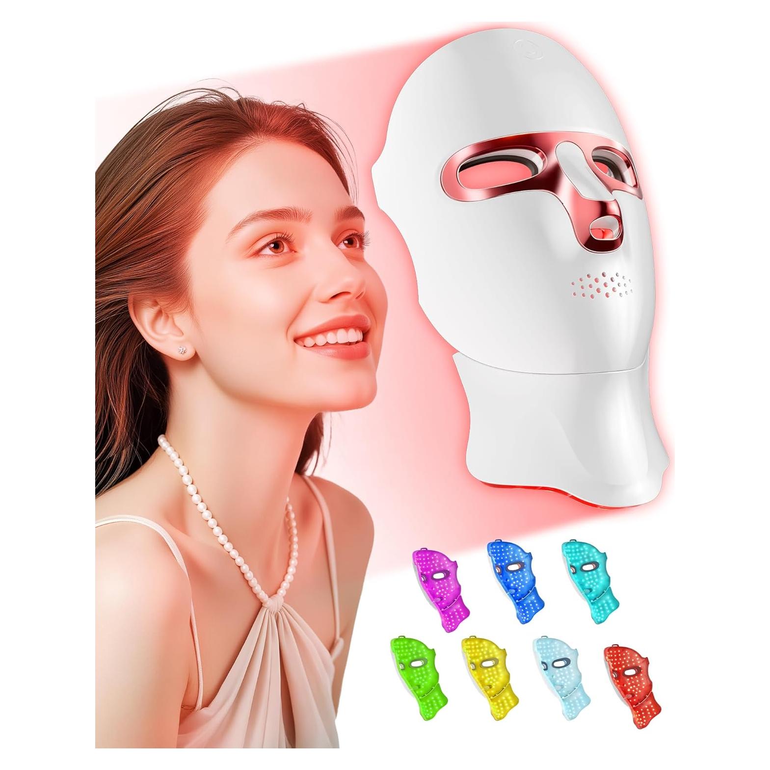 Máscara de Terapia de Luz LED FOLOKE Rosa Sakura 120 LEDs