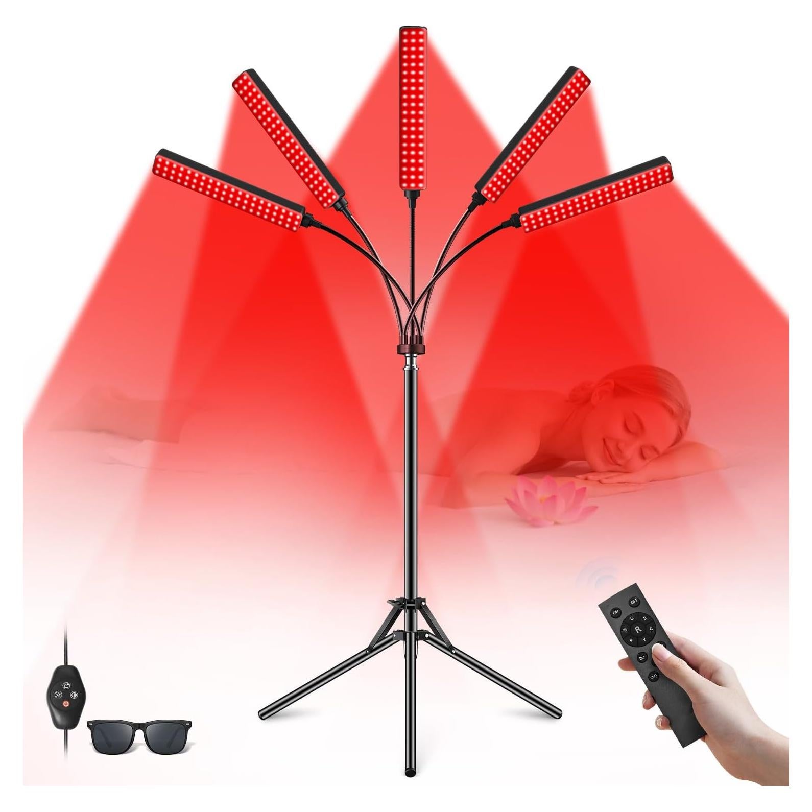 Terapia de Luz Roja Cholas RL001, 5 Cabezas LED 660nm 850nm