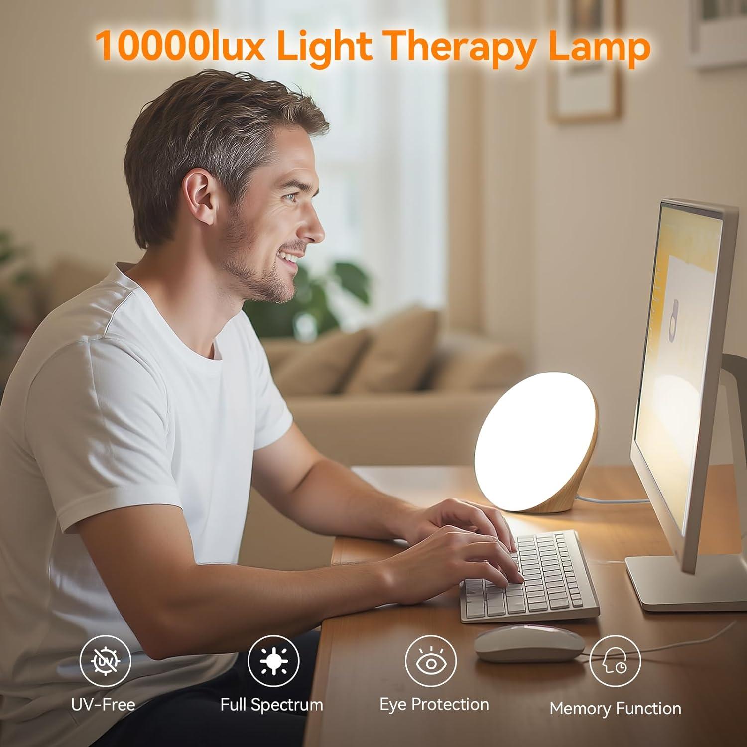 Lámpara de Terapia de Luz COMSYNC 10000 Lux con Luz Roja