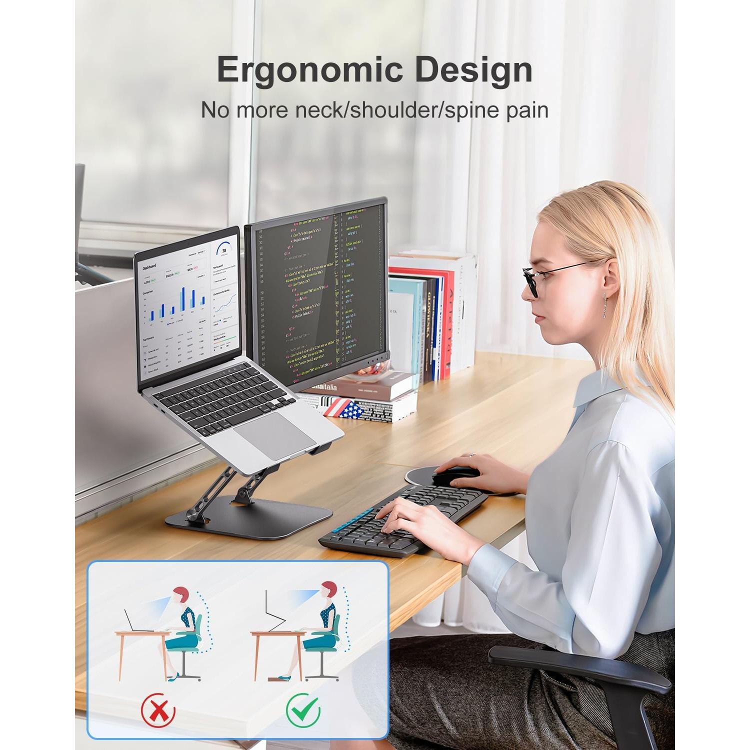 Soporte Ajustable para Laptop JUANWE, Plegable y Ergonómico