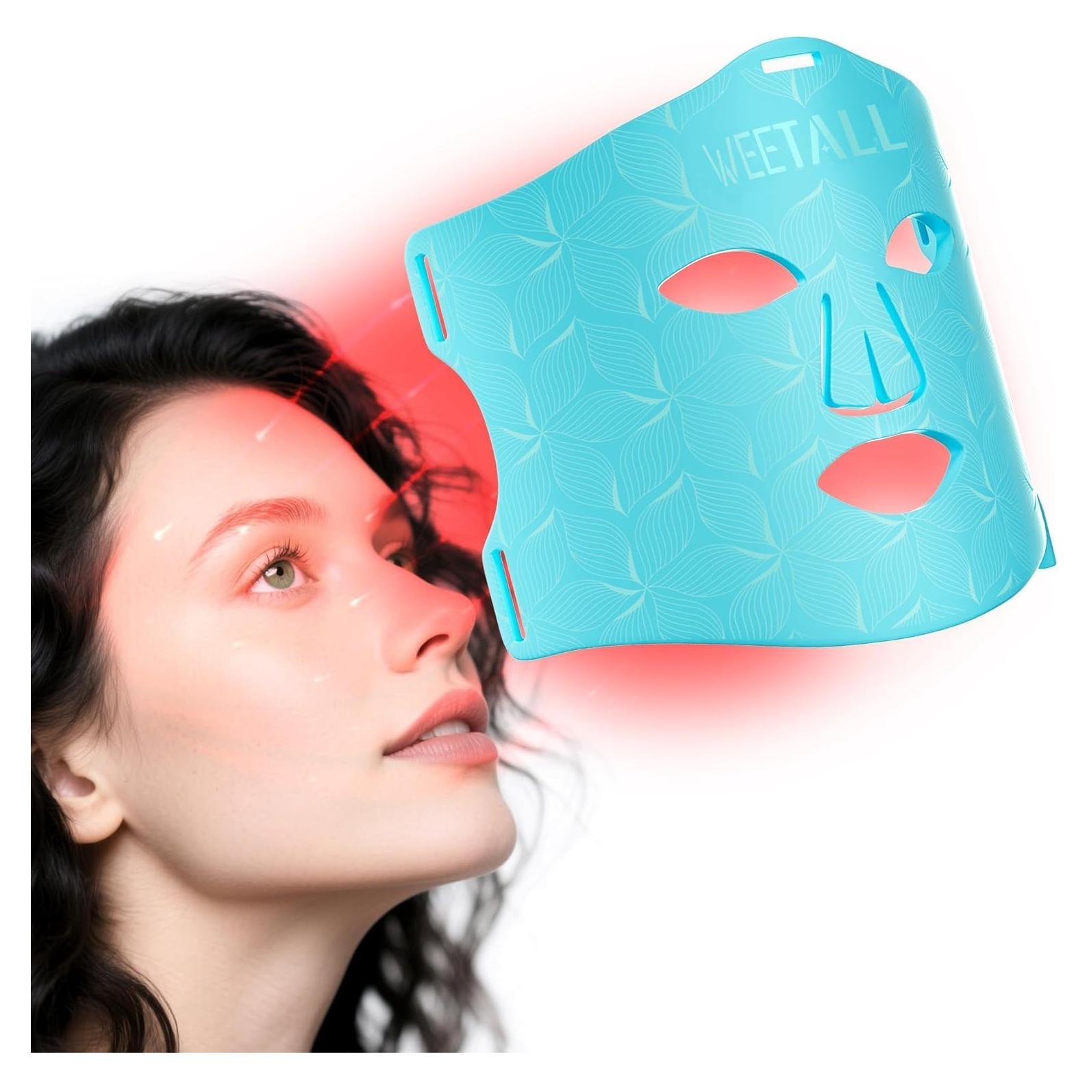 Máscara Facial LED WEETALL con Enfriamiento - 4 Modos de Luz