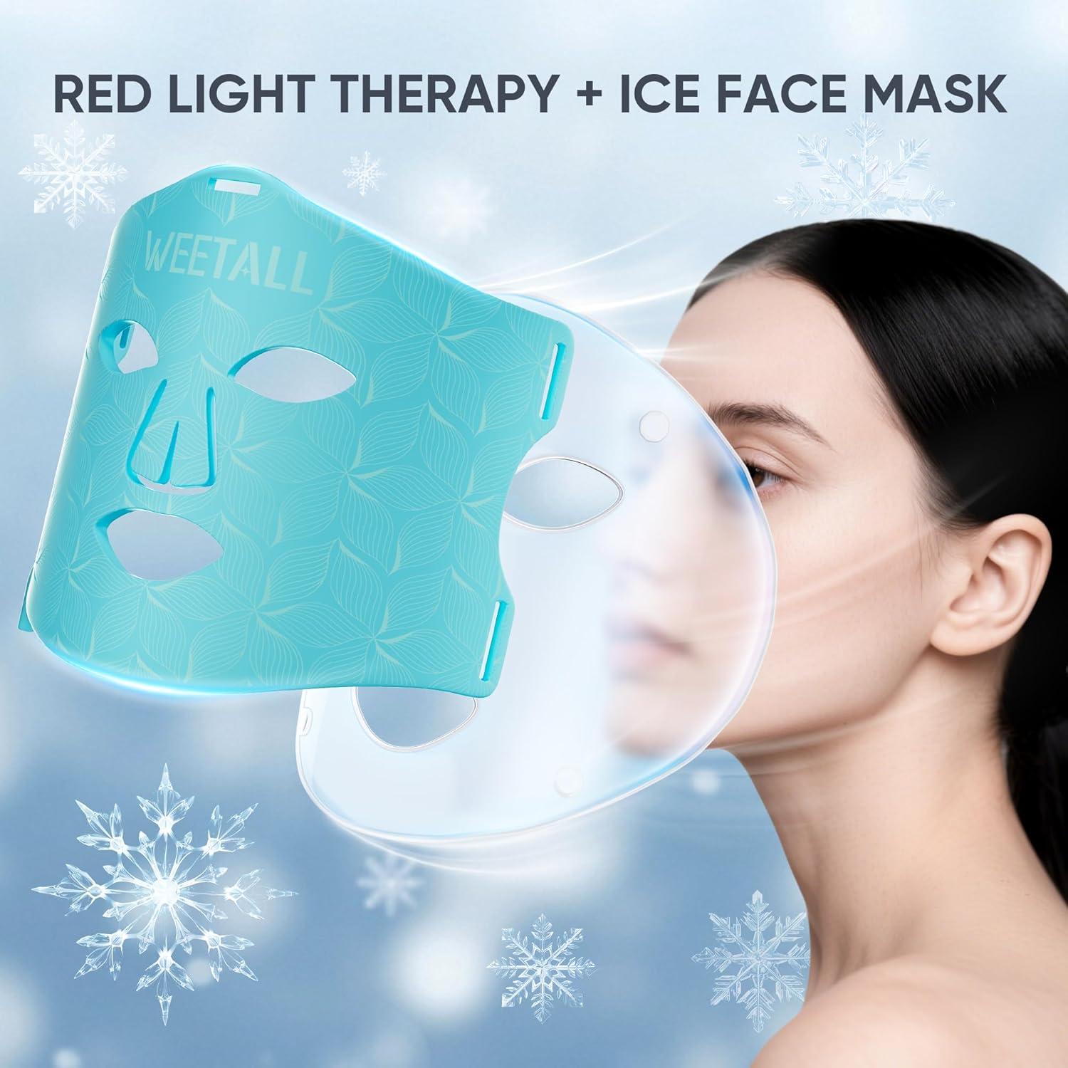 Máscara Facial LED WEETALL con Enfriamiento - 4 Modos de Luz