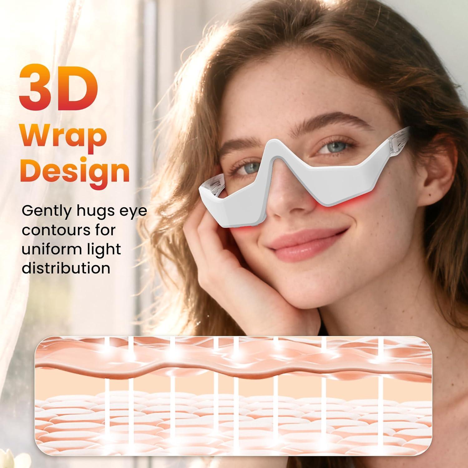 Gafas de Terapia de Luz Roja Npccto 650 NM para Ojos Cansados