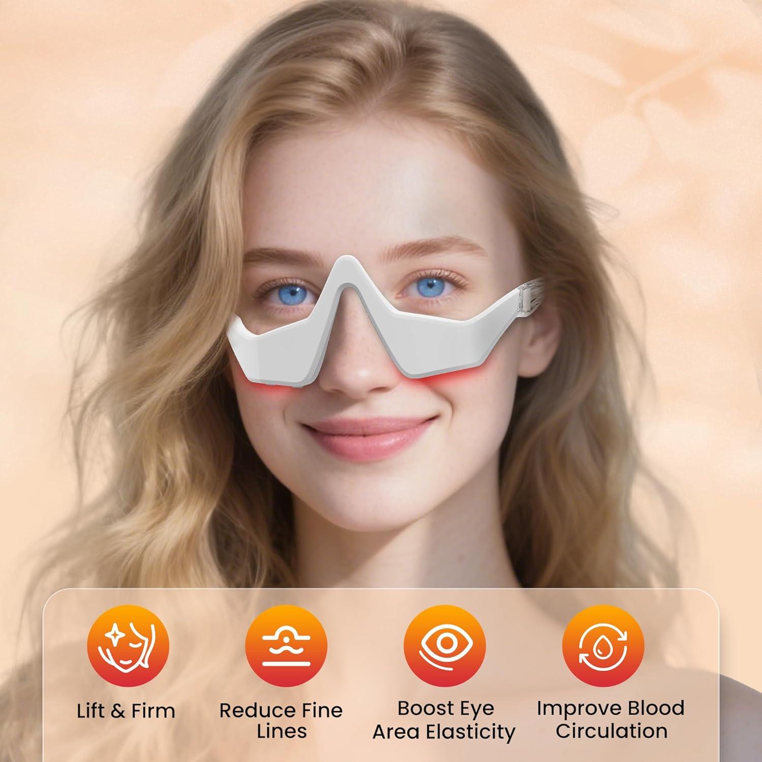 Gafas de Terapia de Luz Roja Npccto 650 NM para Ojos Cansados