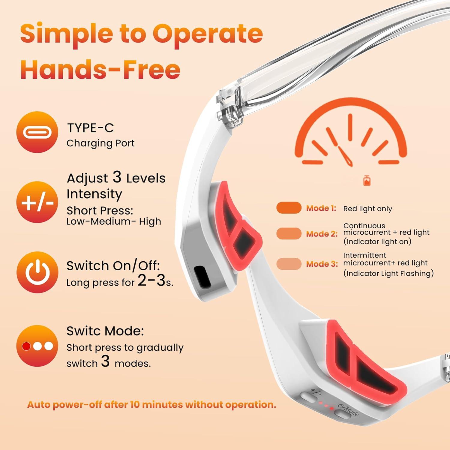 Gafas de Terapia de Luz Roja Npccto 650 NM para Ojos Cansados