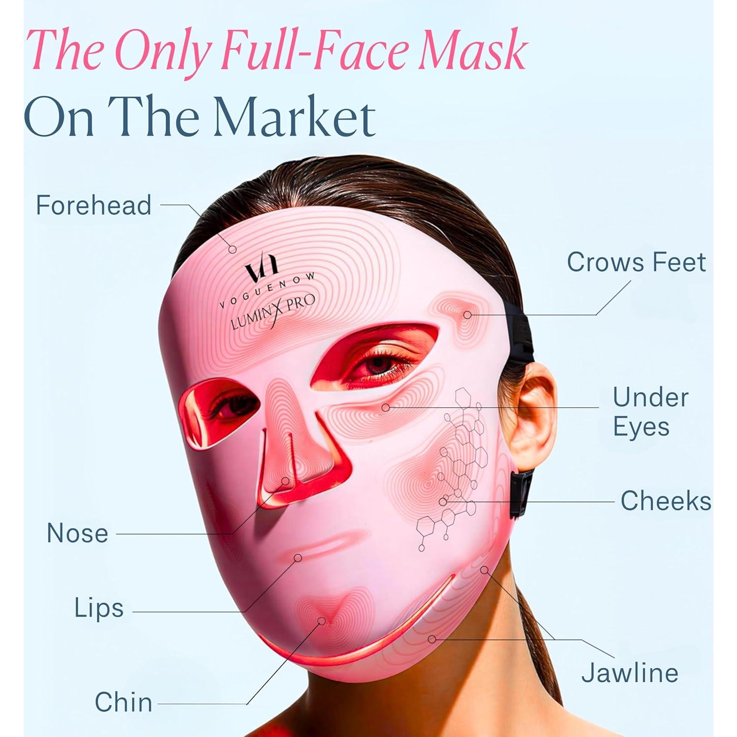 Máscara de Terapia de Luz LED VogueNow - 280 LEDs para Arrugas y Acné
