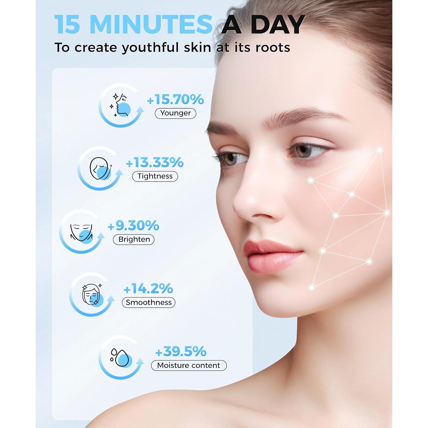 Máscara Facial y de Cuello Yahi Luz Roja Portátil 7 Modos