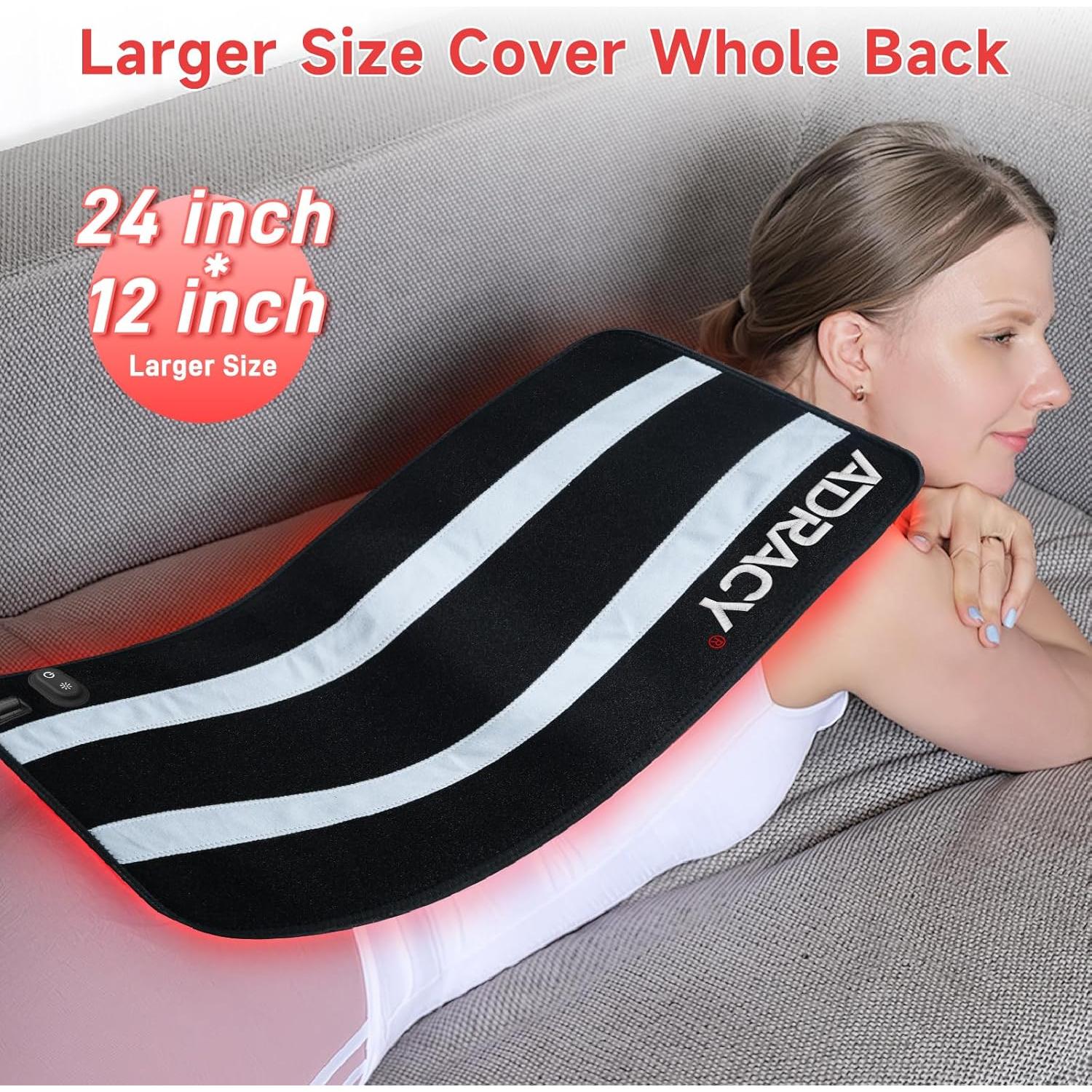 Almohadilla de terapia de luz roja ADRACY 61x30.5cm 660nm 850nm