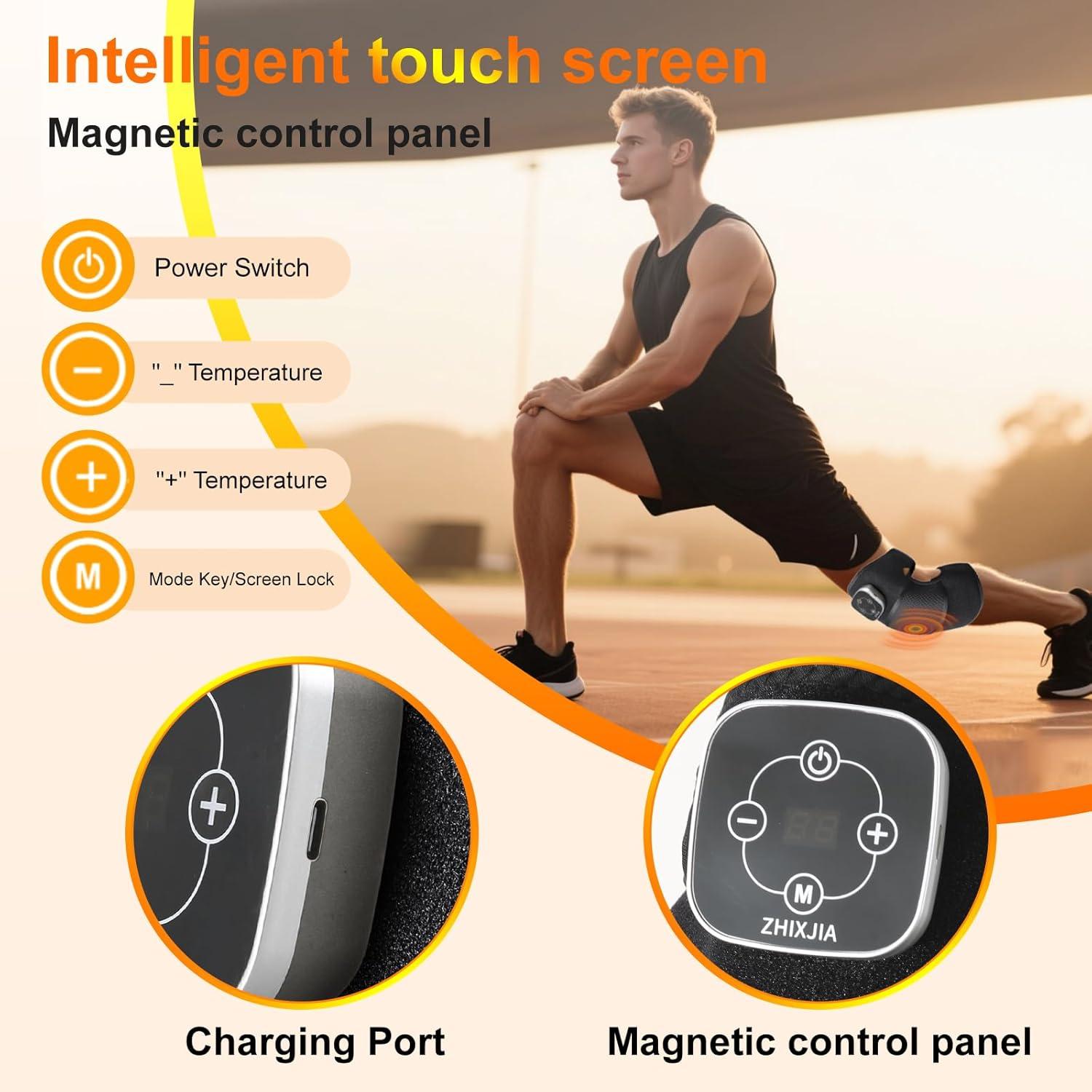 Masajeador de Rodilla Inalámbrico ZHIXJIA con Luz Roja y Calor