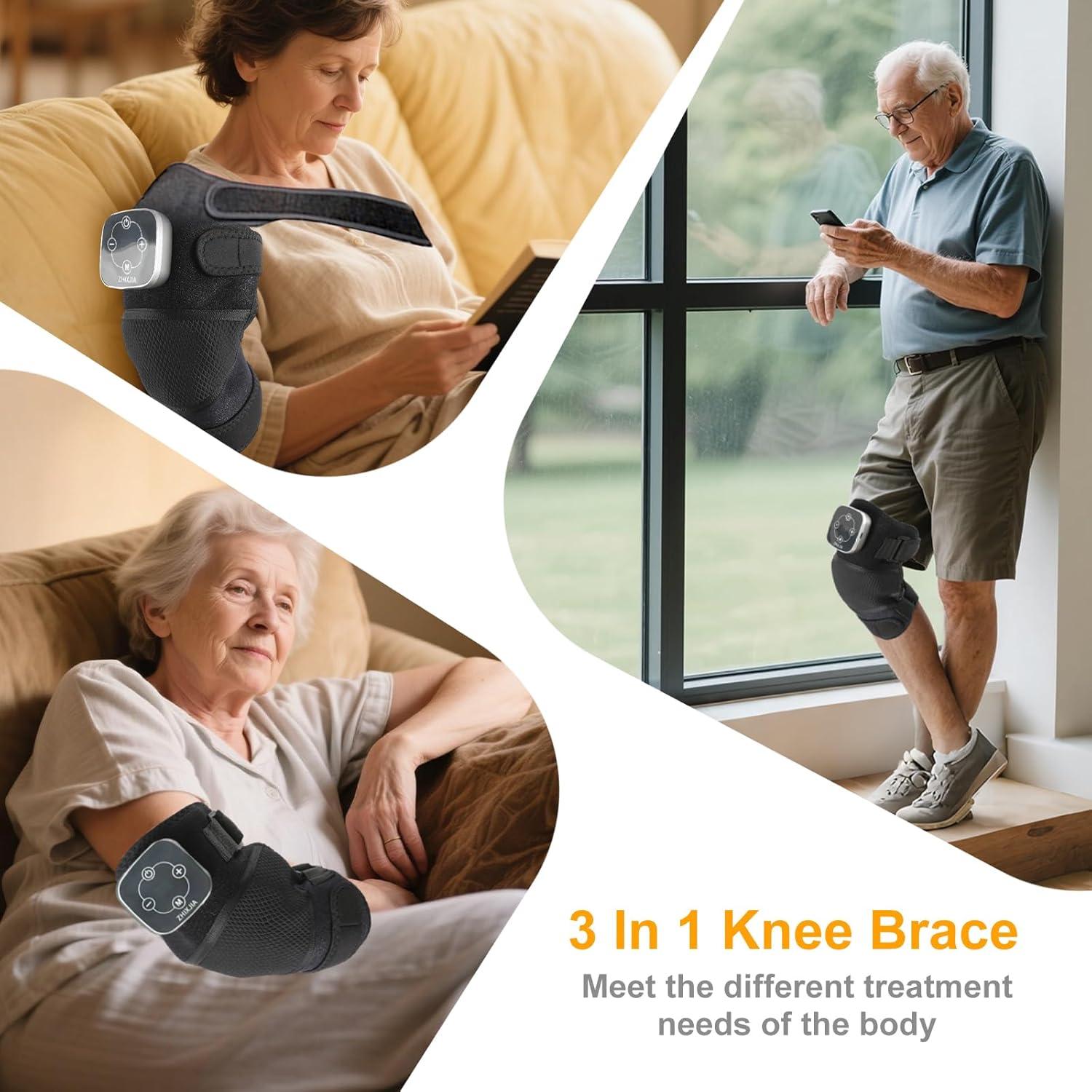 Masajeador de Rodilla Inalámbrico ZHIXJIA con Luz Roja y Calor