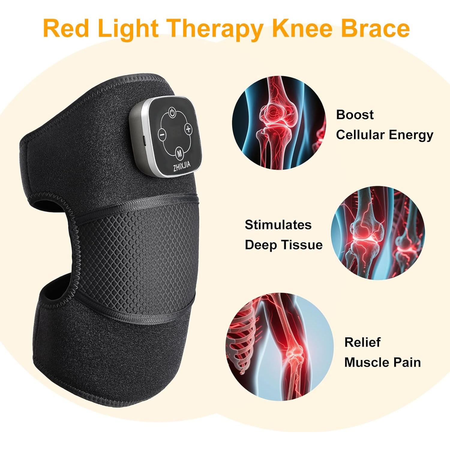 Masajeador de Rodilla Inalámbrico ZHIXJIA con Luz Roja y Calor