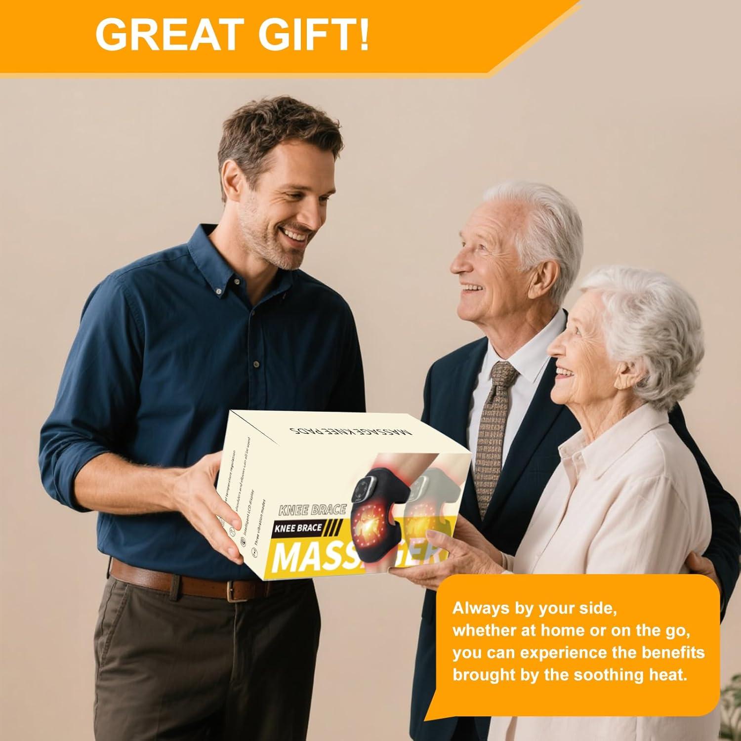 Masajeador de Rodilla Inalámbrico ZHIXJIA con Luz Roja y Calor