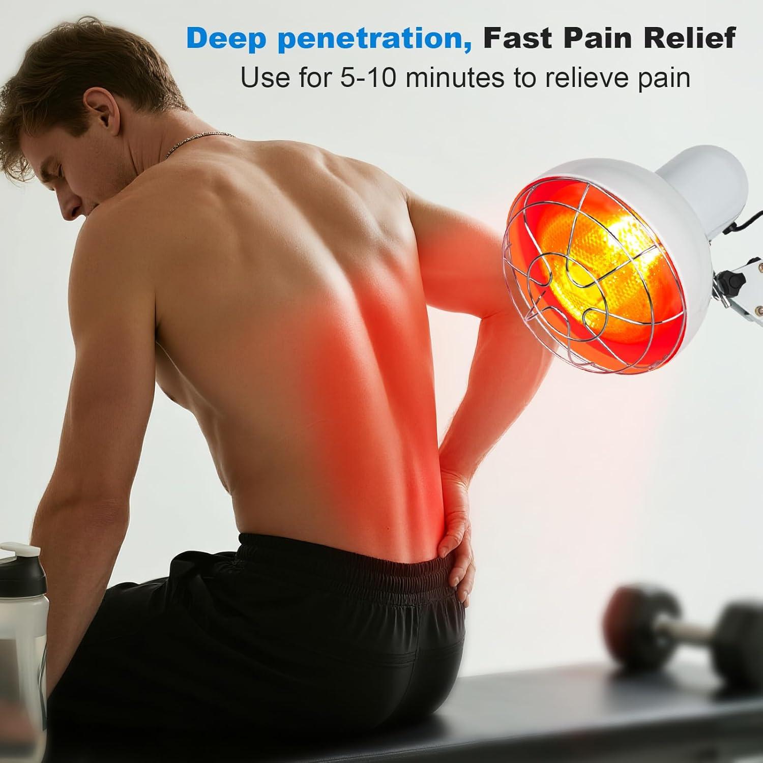 Lámpara de Terapia de Luz Roja Profey 150W Ajustable 21.6x21.6x61cm