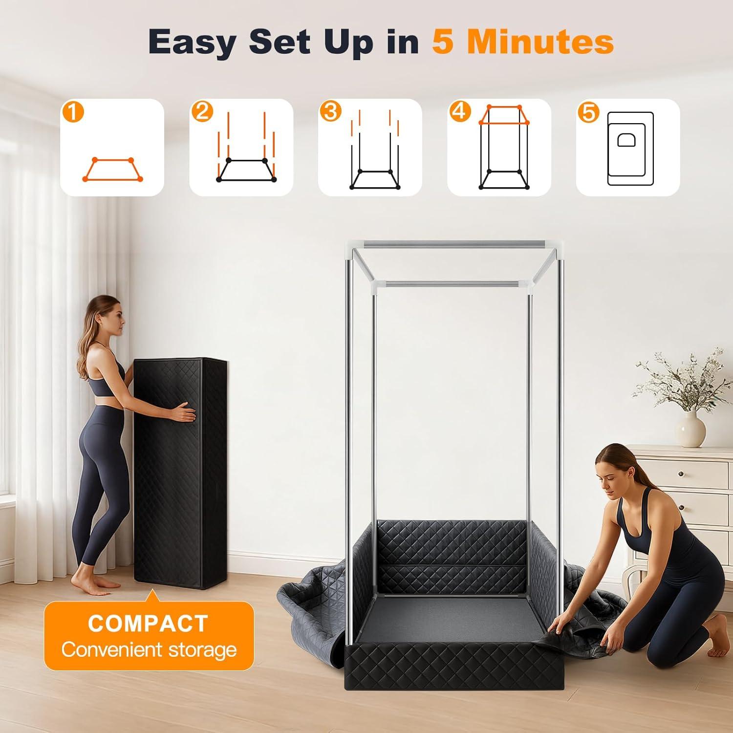 Sauna Personal Infrarroja YouGather KC-S01 2 Personas 79x28cm