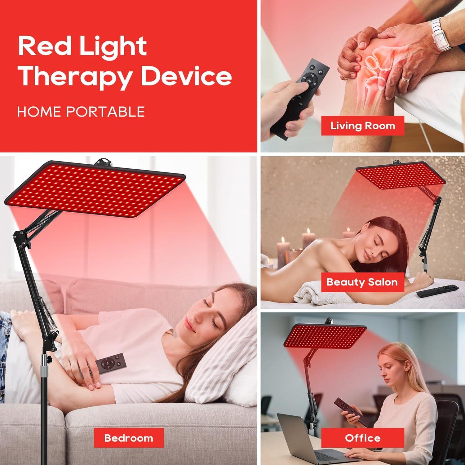Morfone Terapia de Luz Roja 3 en 1 con Control Remoto Inalámbrico