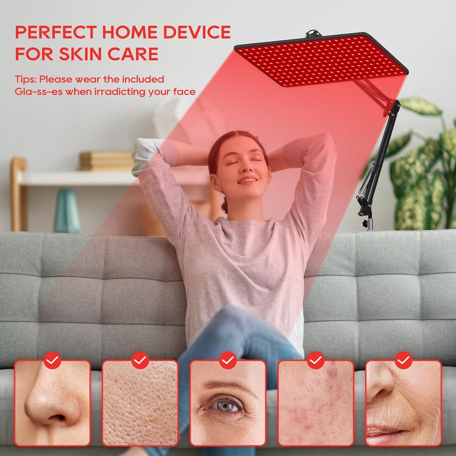 Morfone Terapia de Luz Roja 3 en 1 con Control Remoto Inalámbrico