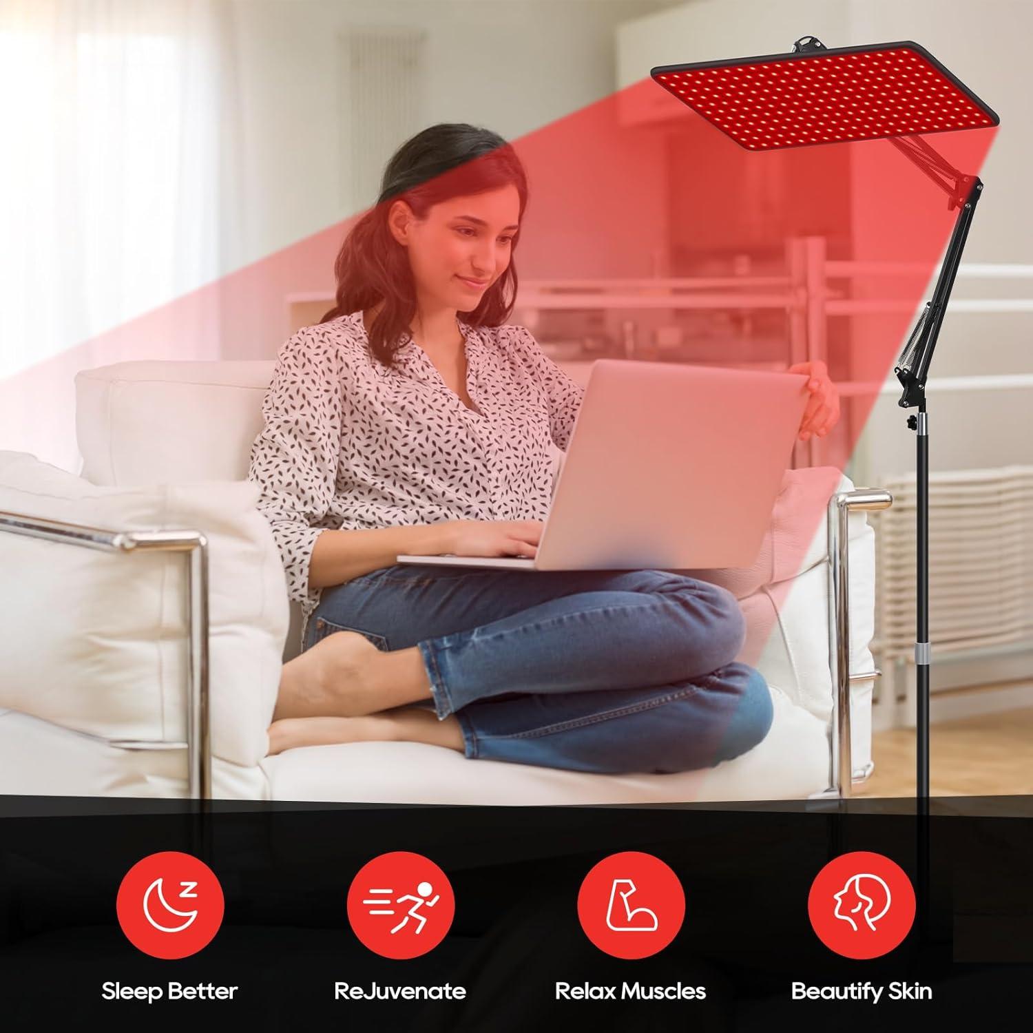 Morfone Terapia de Luz Roja 3 en 1 con Control Remoto Inalámbrico