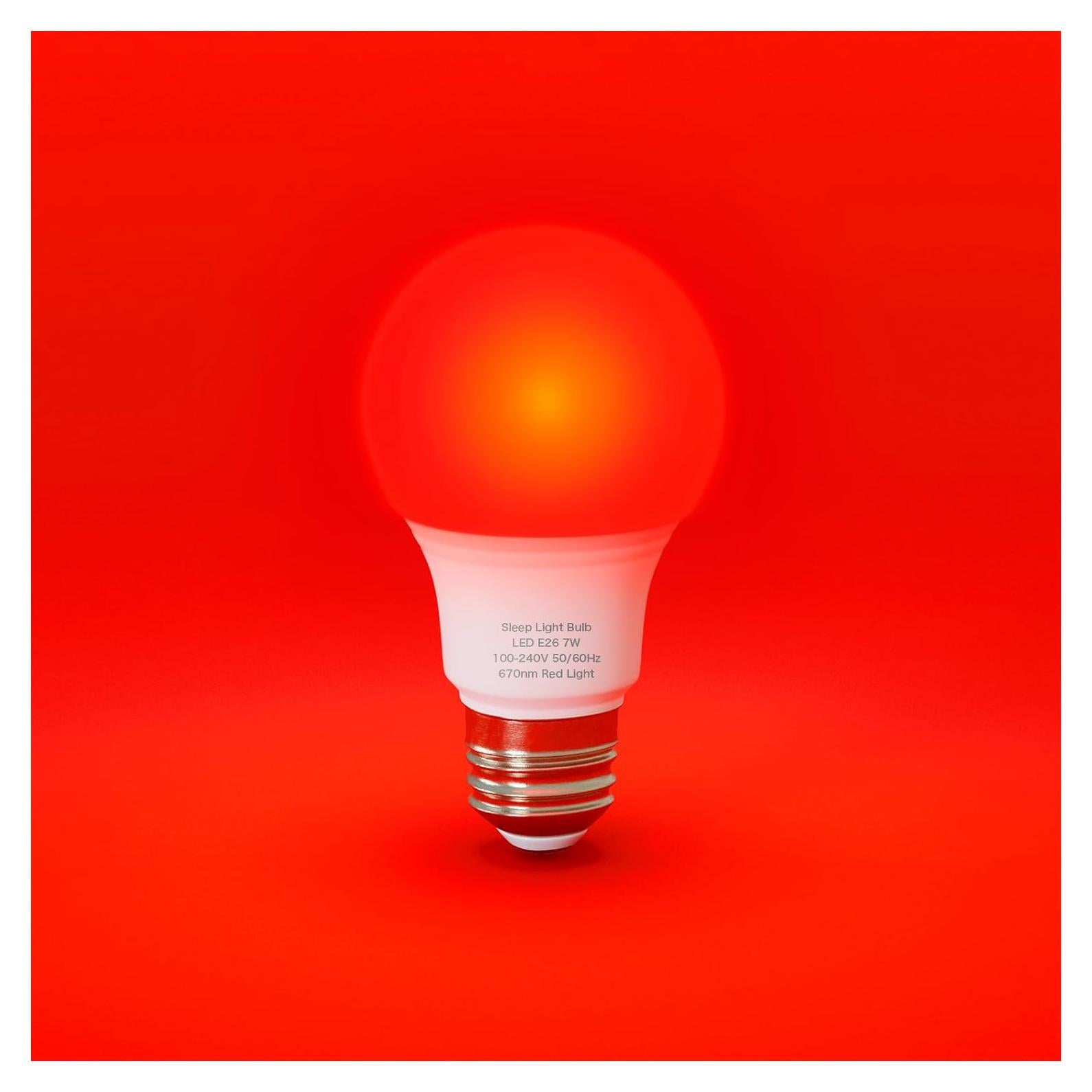 Bombilla Roja 7W E26 Luz Natural 670nm para Dormir