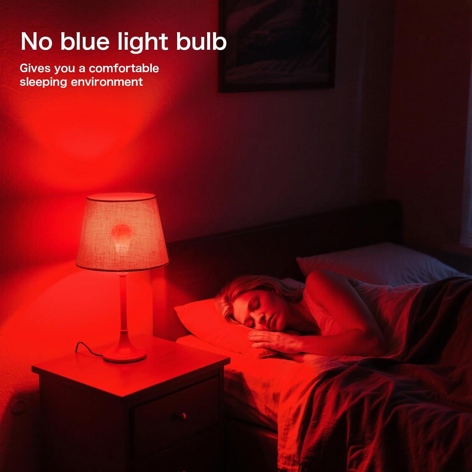 Bombilla Roja 7W E26 Luz Natural 670nm para Dormir