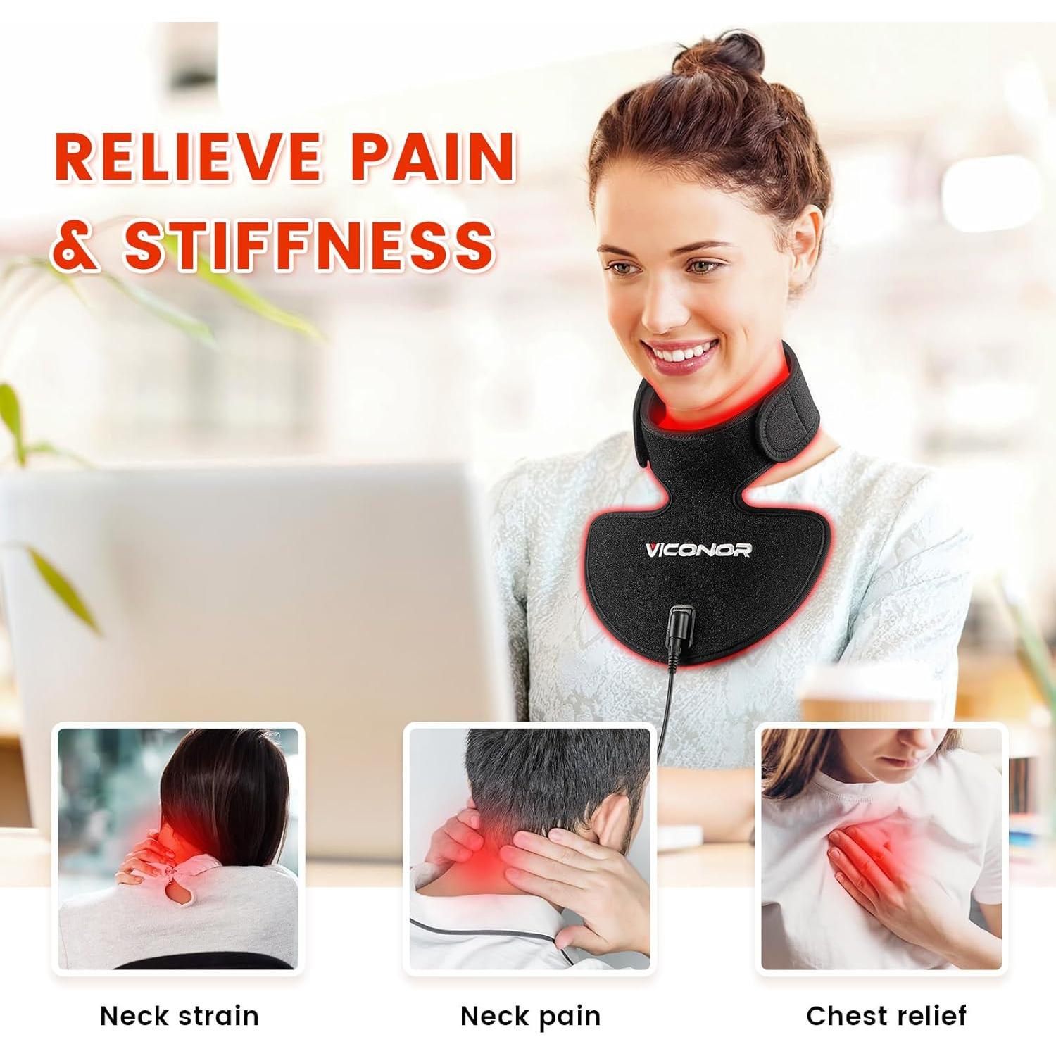 Terapia de Luz Roja Viconor para Cuello y Pecho - 56 LEDs