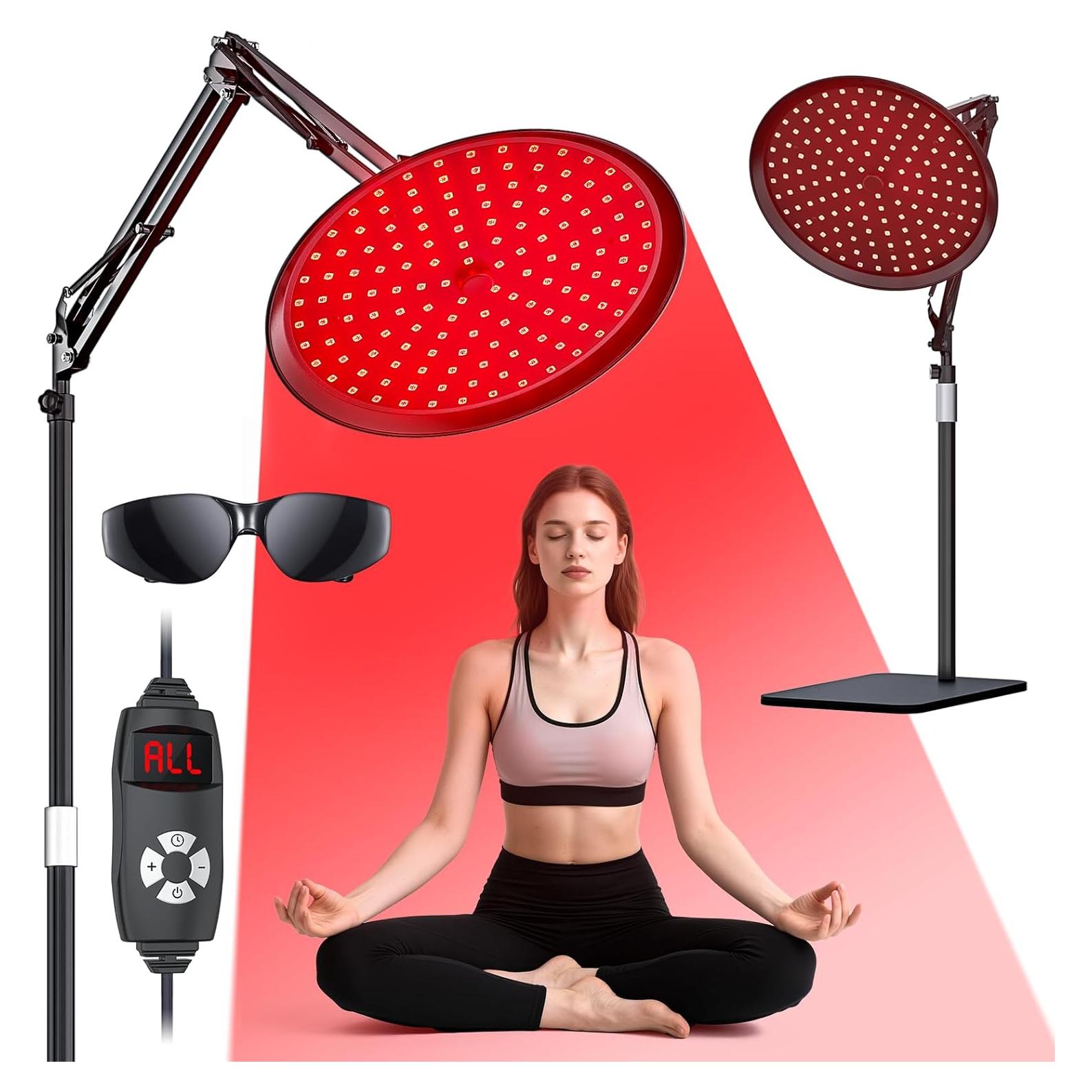 Lámpara de Terapia de Luz Roja QRQ 660nm y 850nm Ajustable