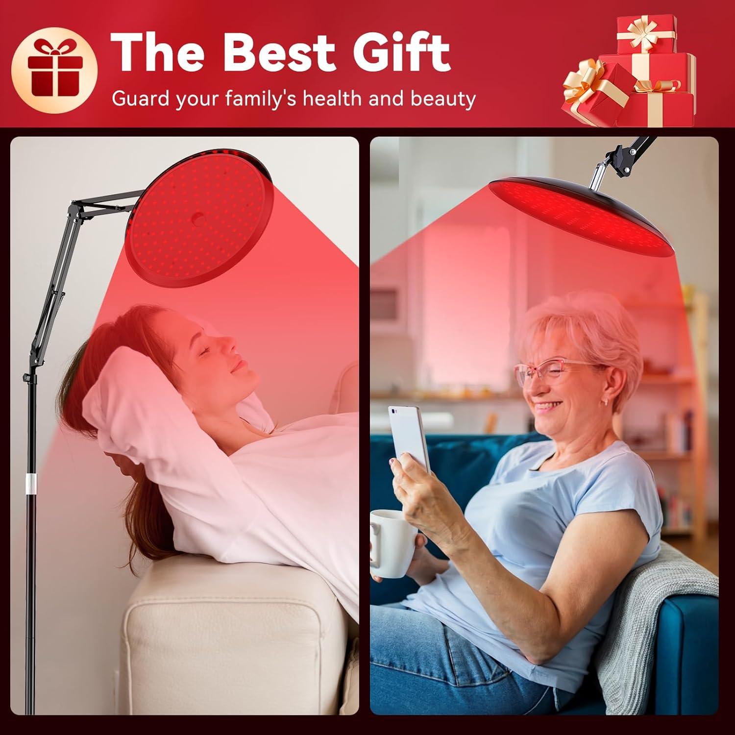 Lámpara de Terapia de Luz Roja QRQ 660nm y 850nm Ajustable