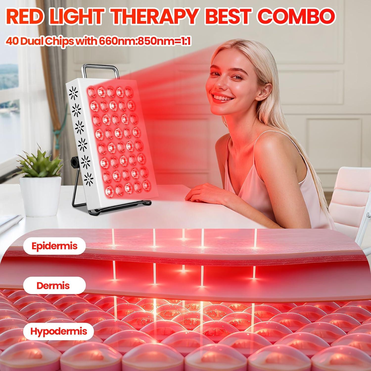 Panel de Terapia de Luz Roja AearKing 660nm y 850nm LED