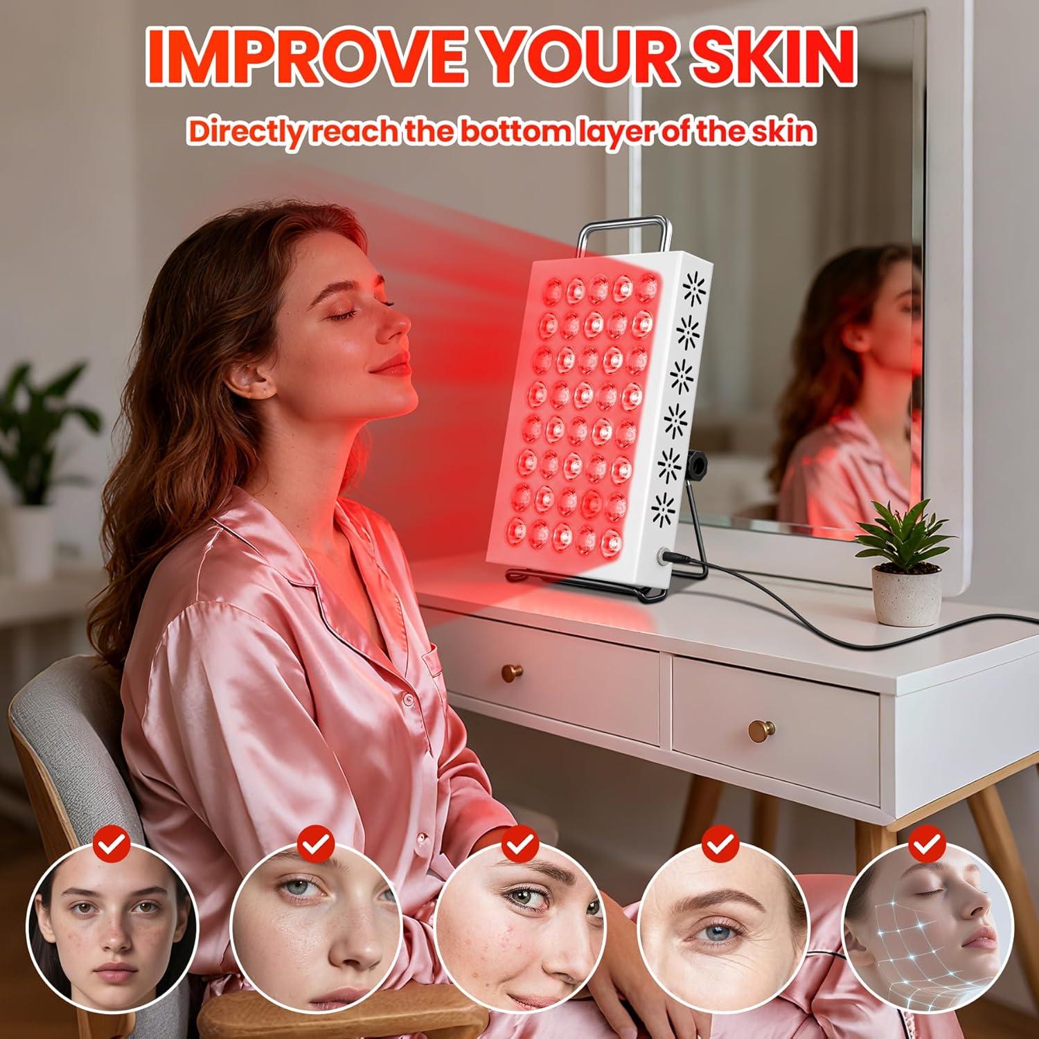 Panel de Terapia de Luz Roja AearKing 660nm y 850nm LED