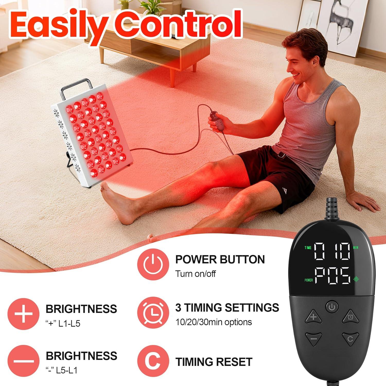 Panel de Terapia de Luz Roja AearKing 660nm y 850nm LED