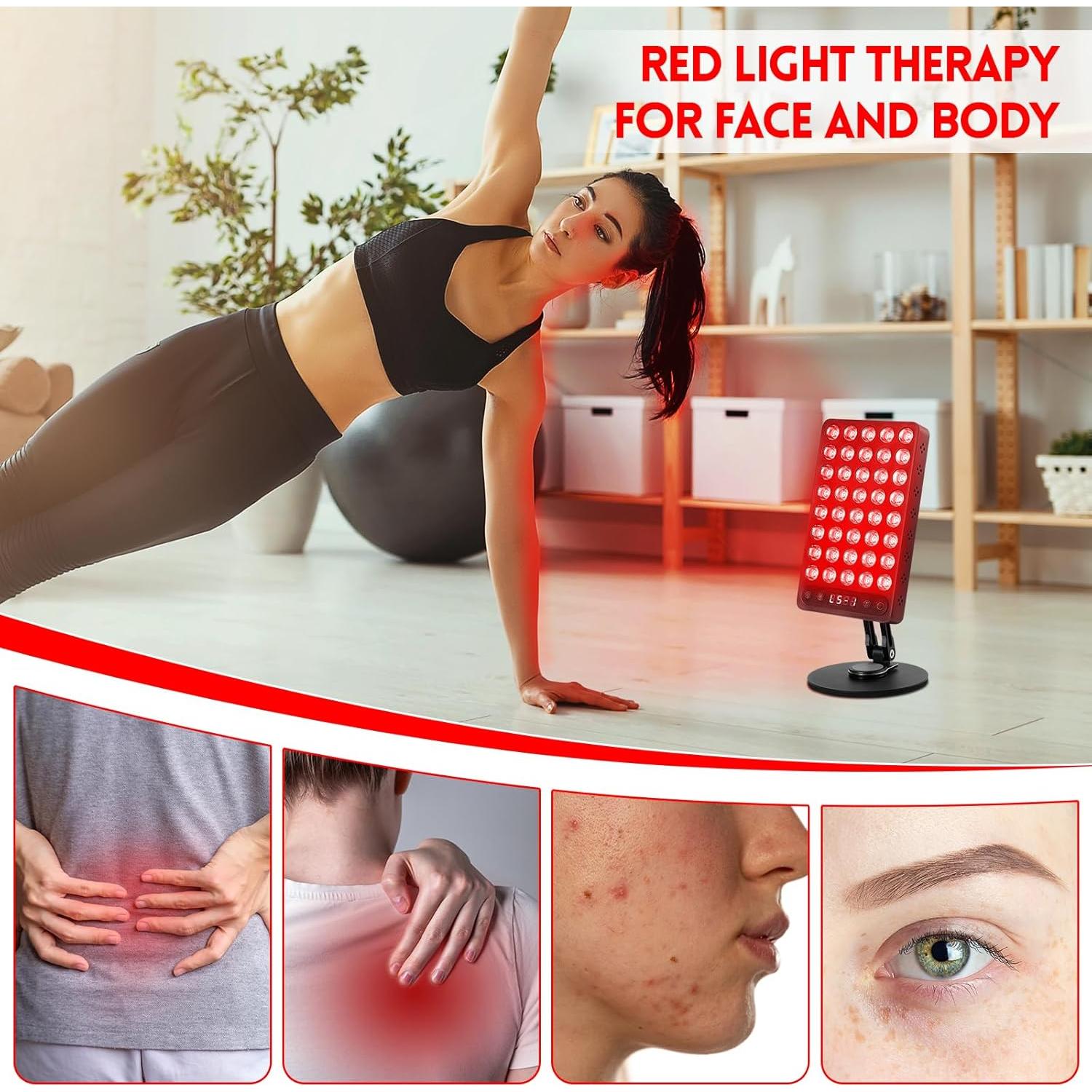 Lámpara de Terapia de Luz Roja Youjoitim 40 LEDs 660nm 850nm