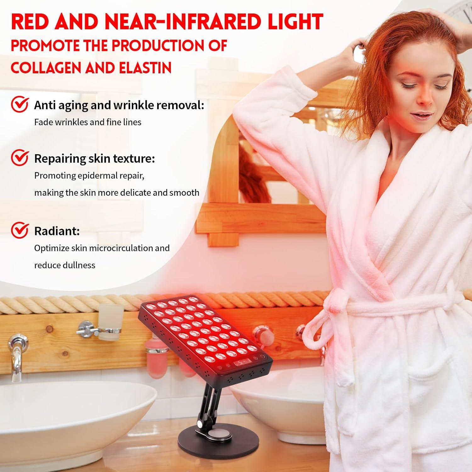 Lámpara de Terapia de Luz Roja Youjoitim 40 LEDs 660nm 850nm