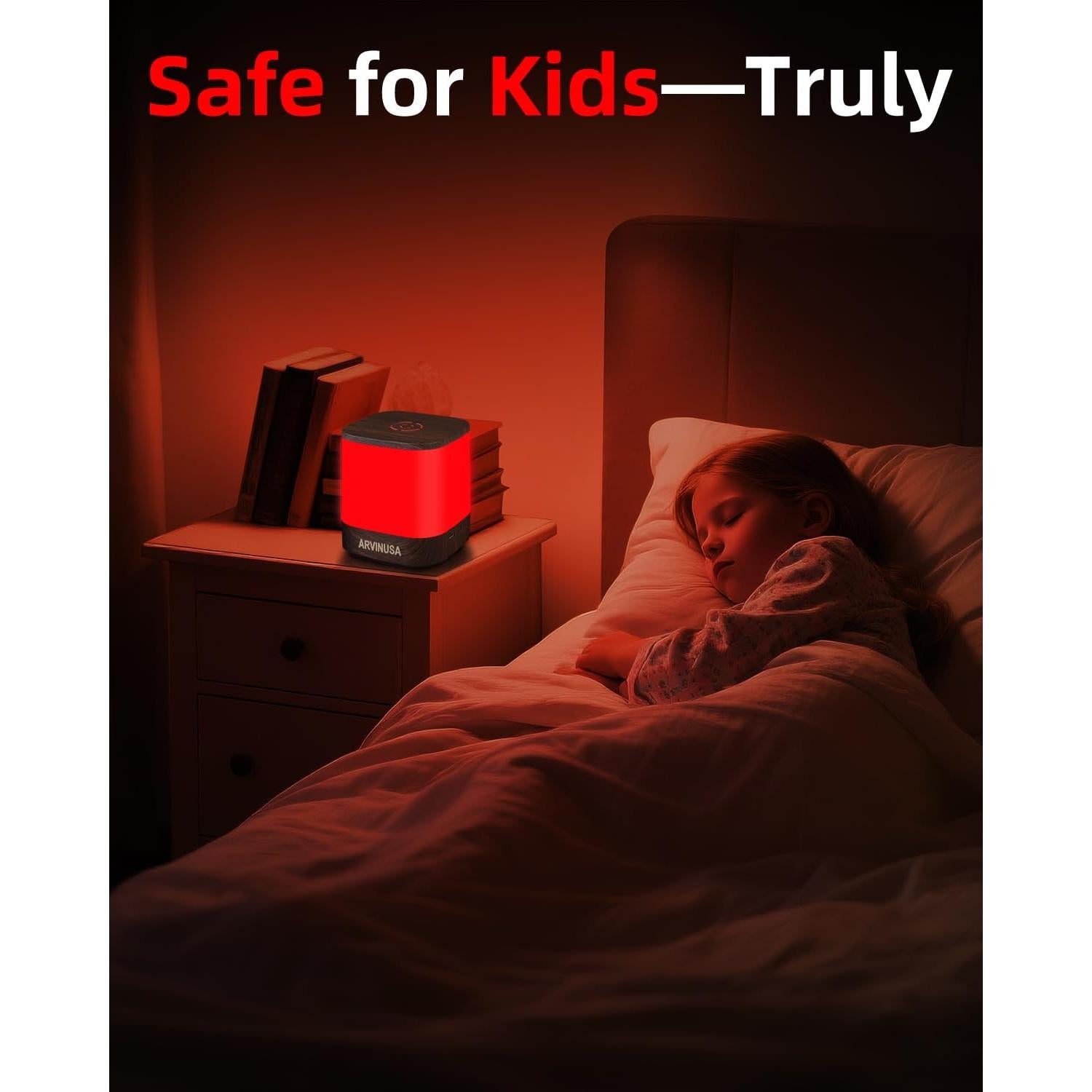 Luz Nocturna Roja ARVIN 670nm Control Táctil USB 12cm