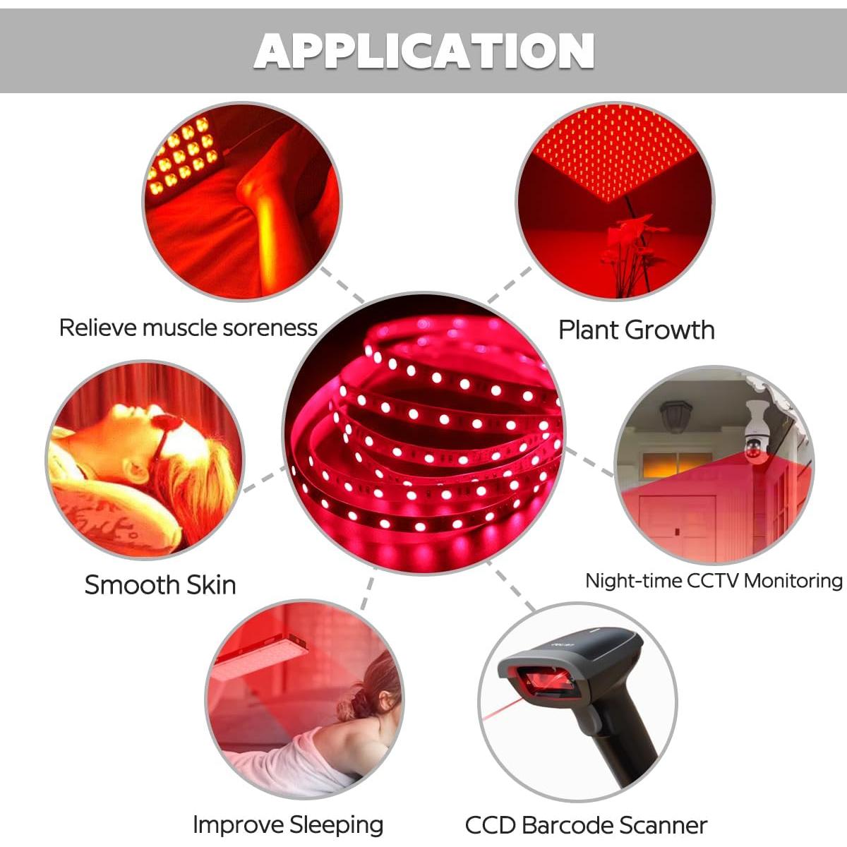 Tira LED Infrarroja 5m SuperlightingLED 660nm+850nm Terapia