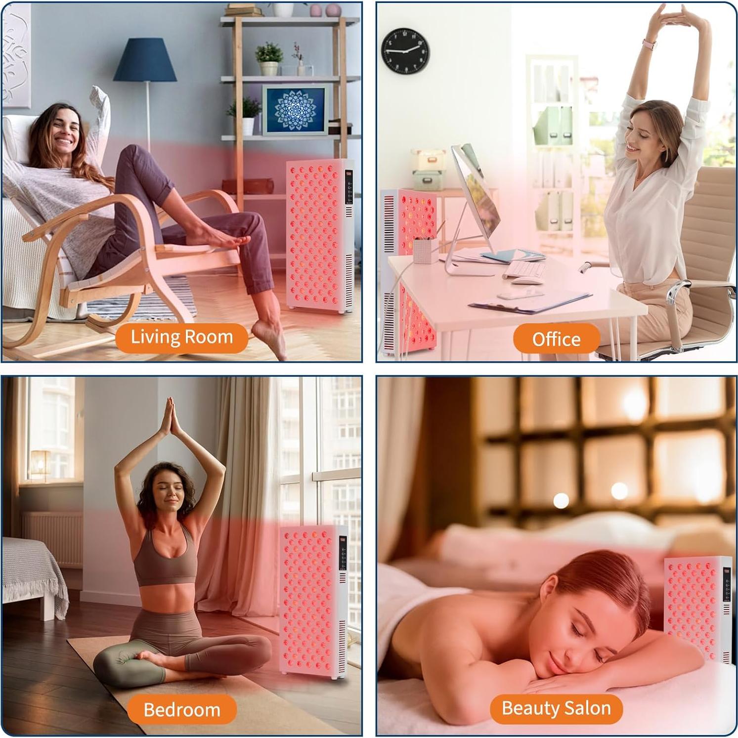 Terapia de Luz Roja GarveeHome RT 500, 100 LEDs, 48x23 cm