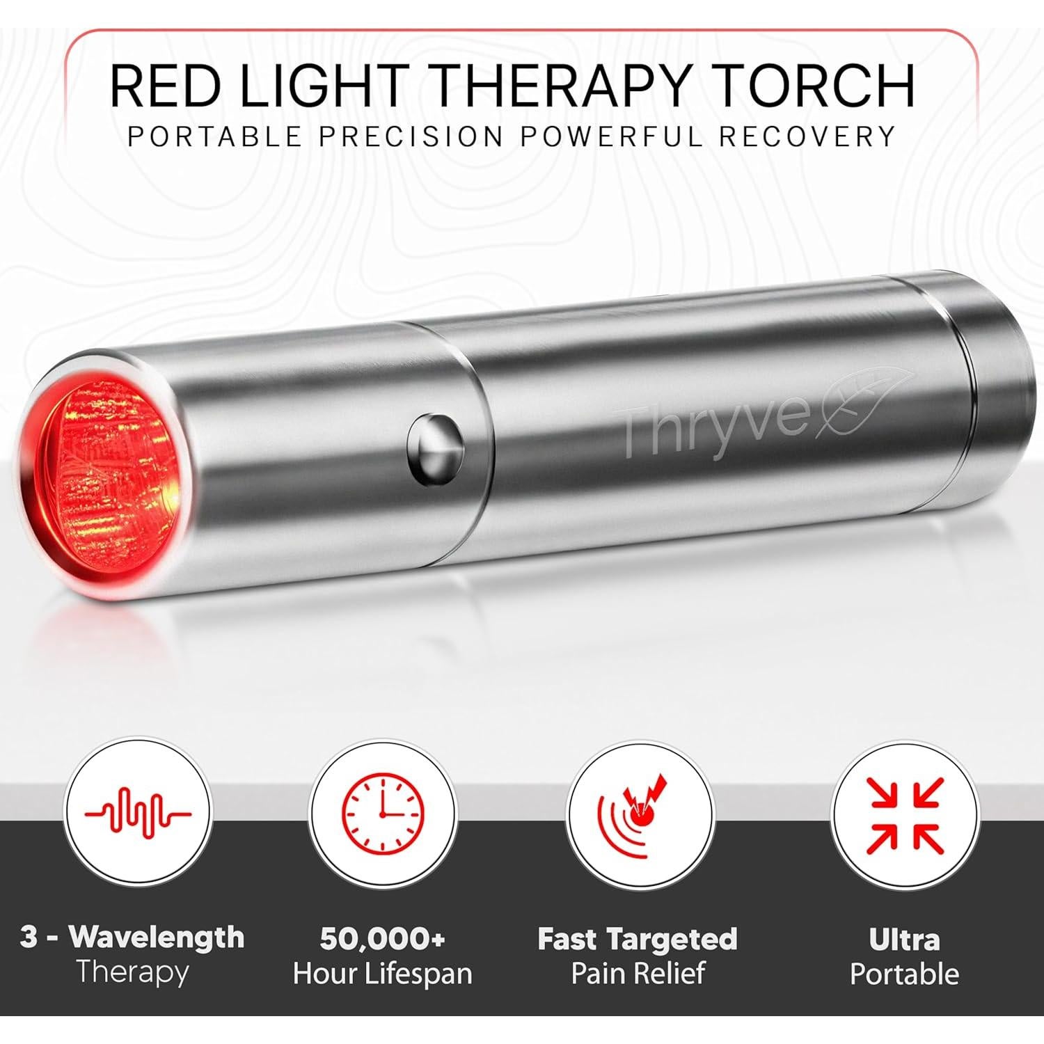 Antorcha de Terapia de Luz Roja Thryve 630nm 660nm 850nm