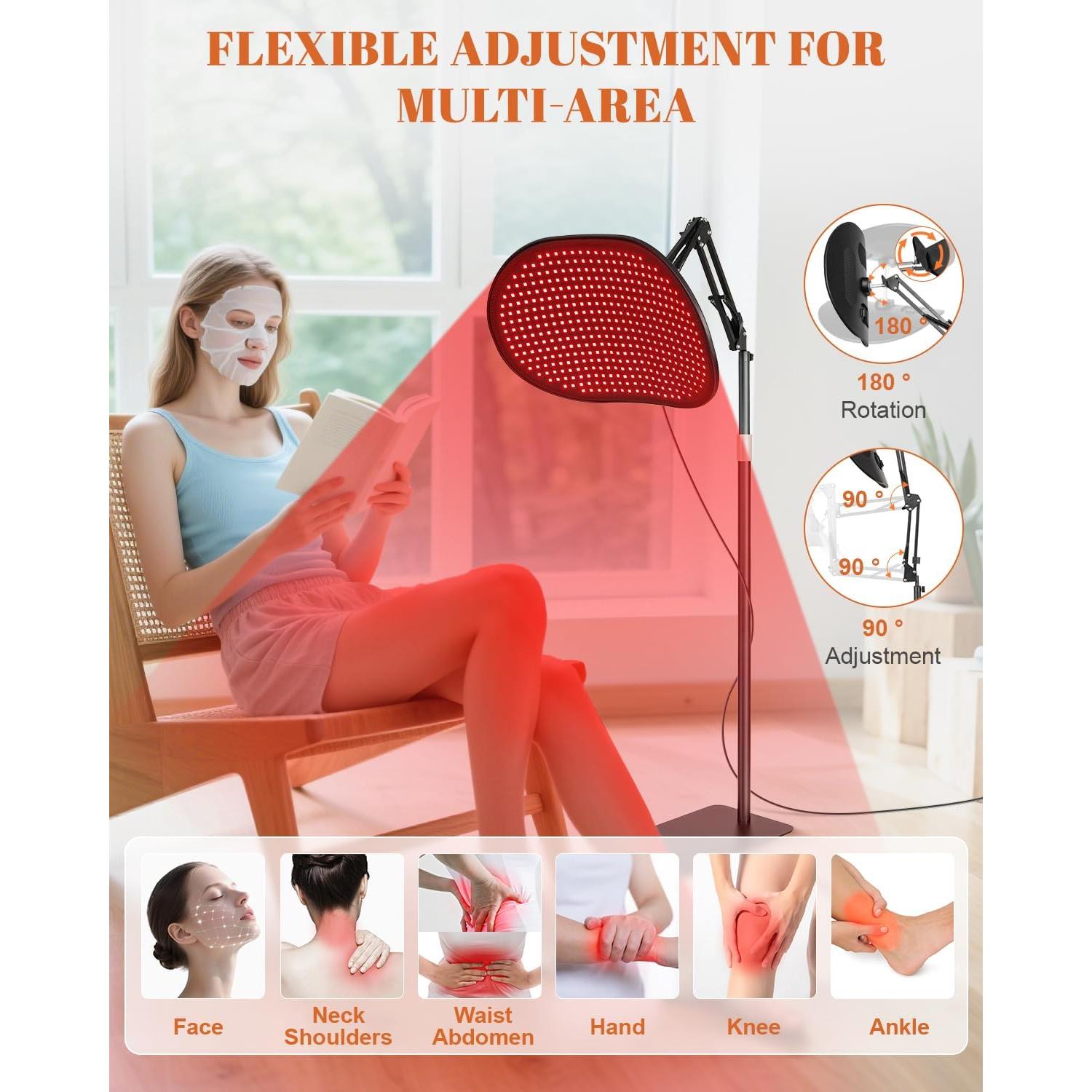 Terapia de Luz Roja 50W LED Infrarroja 660nm 850nm Control Remoto