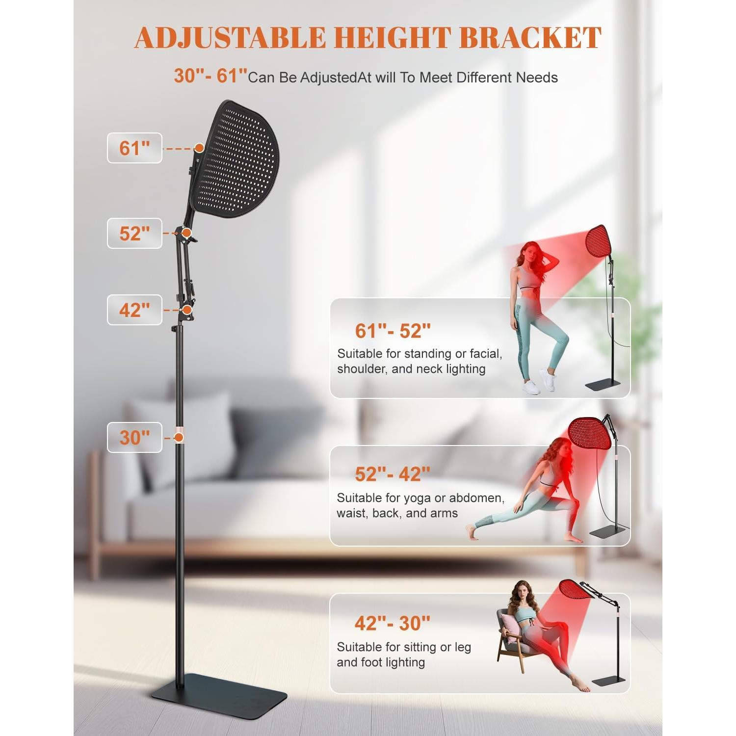 Terapia de Luz Roja 50W LED Infrarroja 660nm 850nm Control Remoto