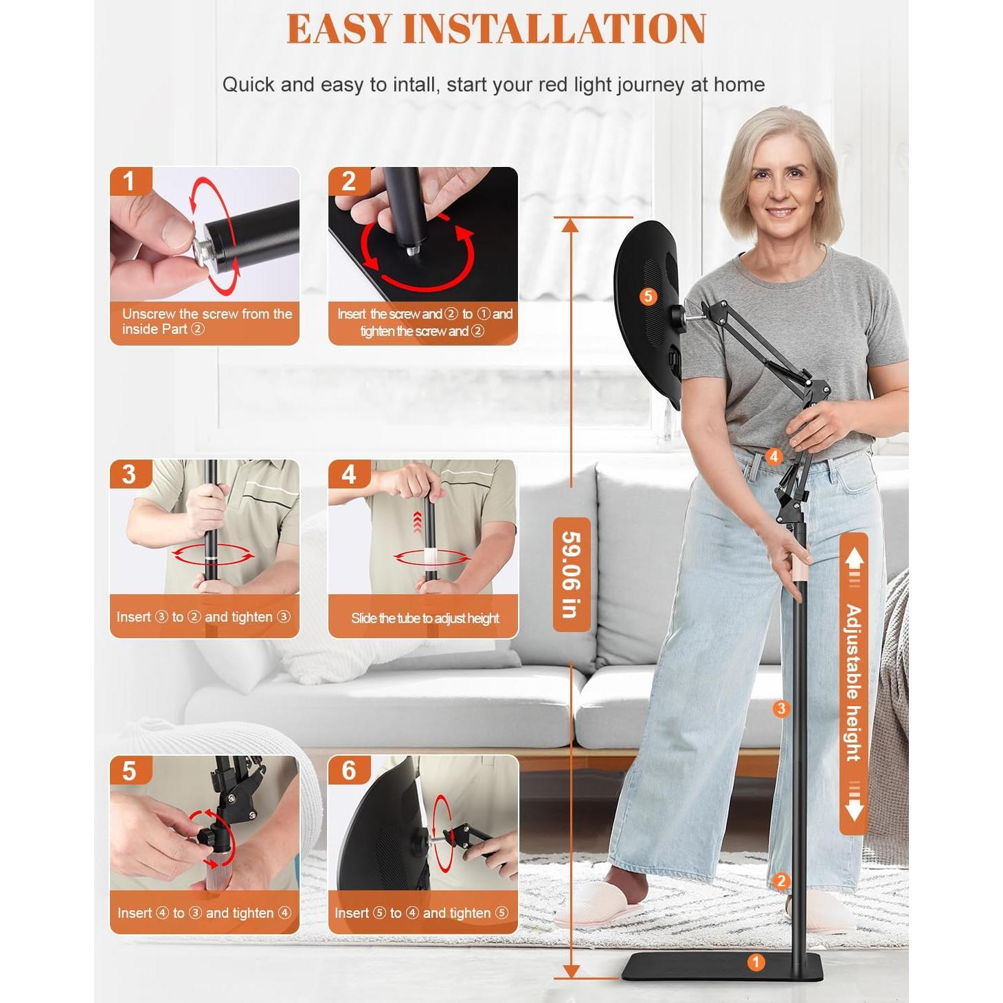 Terapia de Luz Roja 50W LED Infrarroja 660nm 850nm Control Remoto